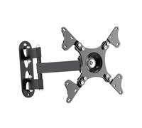 Housoutil Tv Wall Mount Bracket for LCD Monitors Foldable Swivel and Tilt Design Heavy Duty Black Wall Mounted Stand for Tvs and Computer Screens Easy Installation and Space Saving