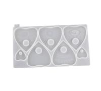 Housoutil Unique DIY Silicone Mold for Divination Boards Non-Sticky Epoxy Resin Casting Mold Easy to Clean and Demould Practical Prophecy and Psychic Game Craft Triangle and Heart Pendant