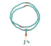 Housoutil Unisex Prayer Bead Wristband with 108 Tibetan Style Beads, 6Mm Turquoise, Suitable for Meditation, Spiritual Practice and Daily Protection