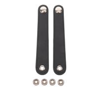 Housoutil Universal Double Layer Black Pu Leather Accordion Bellows Strap with 4 Buckle Fastening, Lightweight and Easy Buckle Closure for Musicians and Accordion Accessories