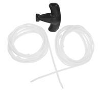 Housoutil Universal Pull String for Lawn Mower and Generator with Recoil Action, Black Plastic Starter Rope Pull Cord Featuring Sturdy Handle Knobs, Replacement for Lawn Power Equipment