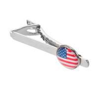 Housoutil US Flag Tie Clip Bar for Men Metal Patriotic Style with Steady Grip and Secure Hold Suitable for Formal Occasions and Independence Day Celebrations Gift for Lawyers and Men