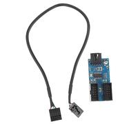 Housoutil USB 2.0 9-Pin Header Splitter, Motherboard to Dual 9-Pin Connector Extension Hub, Pcb Adapter for Desktop Computer Expansion