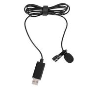 Housoutil USB Clip on Microphone Black Multi-purpose Live Broadcast