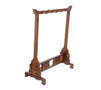 Housoutil Vintage Bamboo Brush Pen Holder Four Treasures Calligraphy Rack for Writing Brushes Decorative Storage Organizer for Desk and Small Accessories Stable and Fade Resistant Design