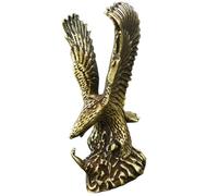 Housoutil Vintage Brass Eagle Figurine Small Solid Sculpture Tabletop Decor for Home Office Retro Ornament with Stable Display and Fine Craftsmanship