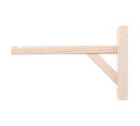 Housoutil Wall Hook Easy to Install Wooden Rustic Triangle with Elongated Arm Decorative Wood Hook for Keys and Double Shopping Bags for Family Entryways and Hallway