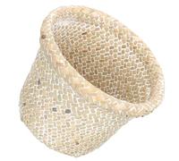 Housoutil Wastepaper Basket Handwoven Laundry Hamper Practical Sundries Storage Basket for Bedroom Kitchen