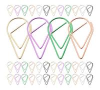 Housoutil Water Drop Shaped Mini Metal Paper Clips 100Pcs for School Projects Office Use DIY Crafts Photo Albums and Name Cards