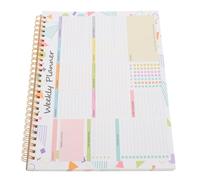 Housoutil Weekly Calendar Spiral Planner with Task Organizer and Time Management Features for Home and Work Use