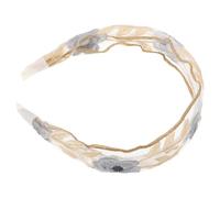 Housoutil Wide Embroidered Fabric Headband for Women with Secure Fit and Versatile Style, Chic and Intricate Floral Design for Bridal Hair Accessories and Everyday Wear