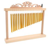 Housoutil Wind Chime Percussion Instrument with Mallet 20-note Single Row with Accurate Pitch Calibration and Stable Wood and Metal Structure, Brass Tubes for Live Performances and Concert