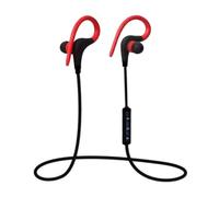 Housoutil Wireless Headphones Stereo Earbuds for Sports Noise Cancelling Sweatproof Hour Talk Ergonomic Design Compatible with Mobile Phones Tablets Red