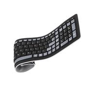 Housoutil Wireless Silicone Keyboard with 107 Keys, 2.4g PC Wireless Keyboard Featuring Waterproof Design and Foldable Soft Touch, for Office and Home Use