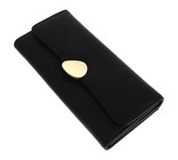 Housoutil Women Pu Leather Long Wallet Tri-Folding Money Storage Bag with Portable and Practical Design for Work or School