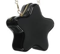 Housoutil Women Star Black with Chain Strap, Cute Crossbody Bag | Alloy and PVC Build, Lightweight Carry for Shopping Trips and Dancing Party, Holds Smartphones and Wallets