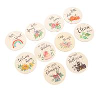 Housoutil Wooden Month Signs, Wooden Monthly Discs, Wood Photo Props for Growth Tracking and Keepsake Memories for Mother