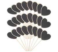 Housoutil Wooden Plant Label Tags Heart Shape 30pcs Garden Markers for Succulents Flower Bed Inserts Plant Classification Signs Gardening Accessory