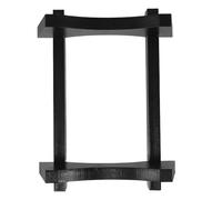 Housoutil Wooden Stand for Oak Aging Barrel Rustic Tabletop Barrel Rack for Whiskey Cask Display Beverage Dispenser Support