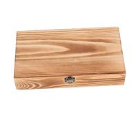 Housoutil Wooden Storage Box Hinged Lid for Recipe Cards Jewelry Crafted from Wood This Rectangular Organizer Is for Stationery Storage Holding Precious Memorabilia