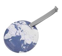 Housoutil World Map Style PVC Luggage Tags for Travel Compact Easy to Spot Suitcase Tags Blue Hanging Identifier Decoration