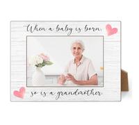 HOUSPEAK When A Baby Is Born So Is A Grandmother Picture Frame, 4x6 Grandma Photo Frame, New Grandmother Grandkids Gift, First Time Grandma Gifts, Tabletop Picture Frames for Desk Decor-20