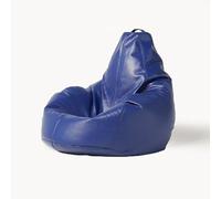 Housse de Pouf en Cuir synthétique (sans Rembourrage), imperméable, idéale for Ranger des Peluches, des Jouets, for Le Salon ou Le Balcon.(Blue Cover)