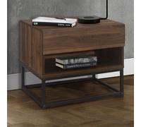 Houston Bedside Cabinet - 1 Drawer - Walnut