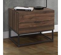 Houston Bedside Cabinet - 2 Drawer - Walnut
