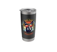 Houston Best Dog Dad Ever Funny Custom Personalized Name Stainless Steel Insulated Tumbler
