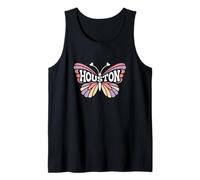 Houston Butterfly - Texas Pastel City Name Word Art Tank Top