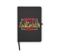 Houston City Travel Texas USA America Notebook, Blank Pages, Faux Leather Cover, Planner, Journal, Workbook