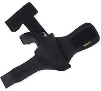 HOUSTON Gun Holsters Ankle Concealed Revolver Holster - Fits Most .38 Special J Frame Revolvers with 2.5" Barrel or Less - Concealed Carry Ankle Gun Holster for Men and Women, Right Hand, Black (68B)
