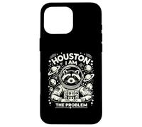 Houston I Am The Problem Funny Space Lovers Astronaut Case for iPhone 16 Pro Max