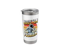 Houston I Am The Problem Sarcastic Astronaut Space Lovers Stainless Steel Insulated Tumbler
