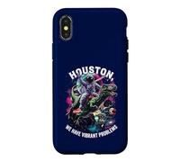 Houston I Have So Many Problems Astronaut Riding Dinosaur Case for iPhone X/XS