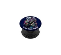 Houston I Have So Many Problems Astronaut Riding Dinosaur PopSockets Adhesive PopGrip