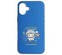 Houston I Have So Many Problems Cute Astronaut Cat Space Case for iPhone 16 Plus