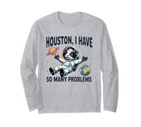 Houston I Have So Many Problems Funny Cow Astronaut Long Sleeve T-Shirt