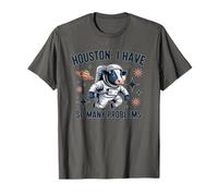 Houston I Have So Many Problems Funny Cow Astronaut T-Shirt