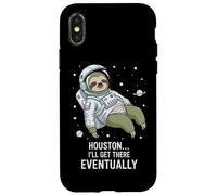 Houston I'll Get There Eventually Sloth Astronaut Case for iPhone X/XS