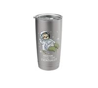 Houston I'll Get There Eventually Sloth Astronaut Stainless Steel Insulated Tumbler
