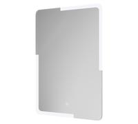 Houston Illuminated Dimmable LED Mirror with Demister and Touch Sensor | Glass/Aluminium | 500mm x 700mm