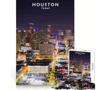 Houston Jigsaw Puzzle for Teenagers 1000 Pieces Strong Memory Calm Daily Joyful Challenge Xmas Gift (38x26cm)