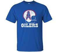 Houston Oilers Retro Logo - G200 Gildan Ultra Cotton T-Shirt Blue