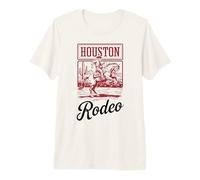 Houston Rodeo, Vintage Bronc Horse Riding Cowboy Premium T-Shirt