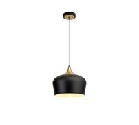 Houston Single Ceiling Pendant Light - Black and Gold