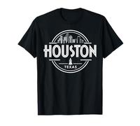 Houston Skyline City Travel Texas Palm Trees T-Shirt