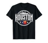 Houston Skyline City Travel Texas Palm Trees T-Shirt