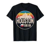 Houston Skyline City Travel Texas Palm Trees T-Shirt